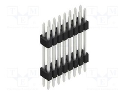 Connector: pin strips; pin header; male; PIN: 16; 1.27mm; THT; 2x8