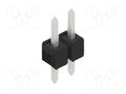 Connector: pin strips; pin header; male; PIN: 2; 2.54mm; THT; 1x2