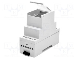 Enclosure: for DIN rail mounting; No.of mod: 2