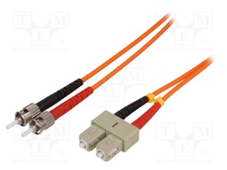Connector: fiber optic; patchcord; multi mode duplex (MM); ST,SC