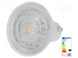 LED lamp; warm white; GU10; 230VAC; 350lm; 4.3W; 36°; 2700(typ)K