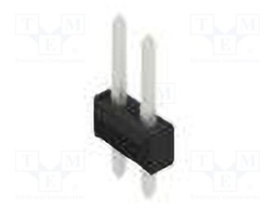 Connector: pin strips; pin header; male; PIN: 2; 2.54mm; THT; 2x1