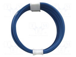 Wire; stranded; Cu; 1x0,04mm2; PVC; blue; 60V; -5÷85°C; 10m