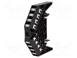 Splice terminal: rail; 1.5mm2; ways: 4; terminals: 16; black; 250VAC