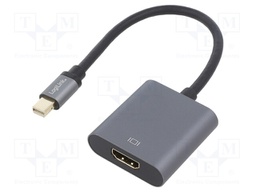 Adapter; DisplayPort 1.2,HDCP 1.3,HDMI 2.0; 0.15m; Colour: grey