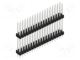 Connector: pin strips; pin header; male; PIN: 36; 2.54mm; THT; 2x18