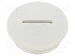 Stopper; PG21; IP54; Mat: polyamide; light grey