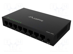 Switch Ethernet; DC socket,RJ45 socket x8; black; 10Gbps