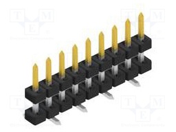 Connector: pin strips; pin header; male; PIN: 9; 2mm; SMT; 1x9; 100V