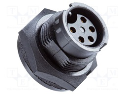 Socket; Connector: circular; size B; female; PIN: 4; bayonet; 5A