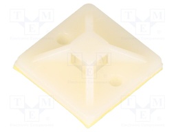 Holder; self-adhesive; polyamide; UL94V-2; natural; L: 19mm