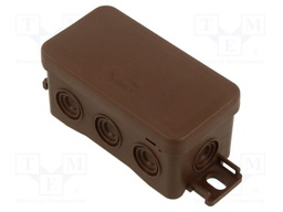 Enclosure: junction box; X: 85mm; Y: 40mm; Z: 45mm; IP54; brown