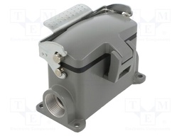 Enclosure: for HDC connectors; size 16B; with latch; with cover