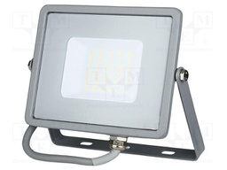 Lamp: LED flood light; 30W; 230VAC; white warm; 100°; 3000K; 30000h