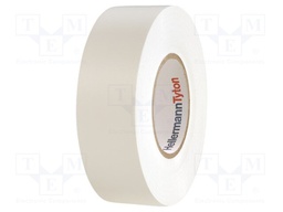 Tape: electrical insulating; W: 19mm; L: 20m; D: 0.18mm; white; 220%