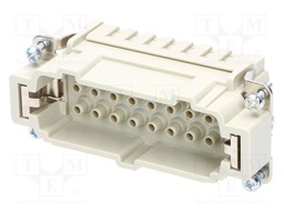 Connector: rectangular; male; Han E HMC; PIN: 16; size 16B; crimped
