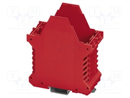 Enclosure base; red; UL94V-0; ME 45; for DIN rail mounting