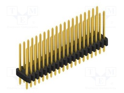 Connector: pin strips; pin header; male; PIN: 40; 1.27mm; THT; 2x20