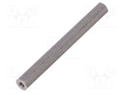 Screwed spacer sleeve; Int.thread: M2,5; 50mm; hexagonal