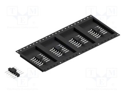 Connector: pin strips; pin header; male; PIN: 6; 2.54mm; SMT; 1x6