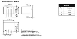 Converter: DC/DC; Uin: 16.5÷42V; 15VDC; Iout: 1A; SIP3; 1.9g; 696kHz