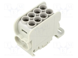 Splice terminal: distribution block; for DIN rail mounting