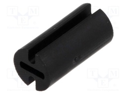 Spacer sleeve; LED; Øout: 4.5mm; ØLED: 3mm; L: 9mm; black; UL94V-2