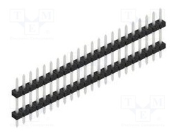 Connector: pin strips; pin header; male; PIN: 22; 2mm; THT; 1x22