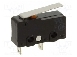 Microswitch SNAP ACTION; with short lever; SPST-NO; OFF-(ON)