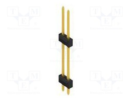 Connector: pin strips; pin header; male; PIN: 2; 2.54mm; THT; 2x1
