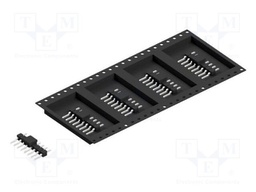 Connector: pin strips; pin header; male; PIN: 8; 2.54mm; SMT; 1x8