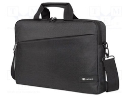 Laptop bag; black; poliester 300D; Usable dim: 380x40x260mm