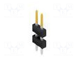 Connector: pin strips; pin header; male; PIN: 2; 2.54mm; THT; 2x1