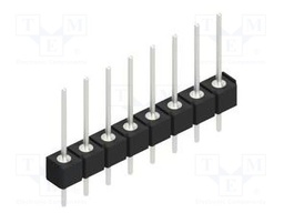 Connector: pin strips; pin header; male; PIN: 8; 2.54mm; THT; 1x8