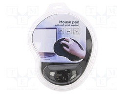 Mouse pad; black; Features: gel; 240x200x4mm