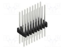 Connector: pin strips; pin header; male; PIN: 18; 1.27mm; THT; 2x9