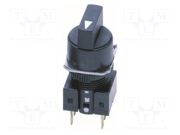 Switch: rotary; 16mm; Stabl.pos: 3; IP65; Pos: 3; -10÷55°C; A165S/W