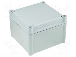 Enclosure: multipurpose; X: 188mm; Y: 188mm; Z: 130mm; SOLID; grey