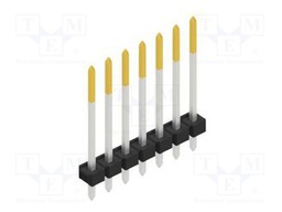 Connector: pin strips; pin header; male; PIN: 7; 2.54mm; THT; 1x7