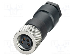Connector: M8; PIN: 4; 4A; 30V; IP67; straight; unshielded; plug