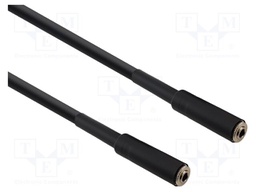 Cable; Jack 3.5mm socket,both sides; 7m; black; Øcable: 6mm; PVC