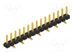 Connector: pin strips; pin header; male; PIN: 15; 2.54mm; SMT; 1x15