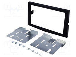 Radio mounting frame; Opel; 2 DIN; charcoal black