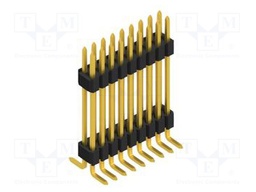 Connector: pin strips; pin header; male; PIN: 18; 1.27mm; SMT; 2x9