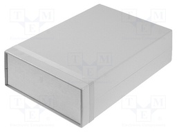 Enclosure: with panel; 1598; X: 200mm; Y: 280mm; Z: 76mm; ABS; grey