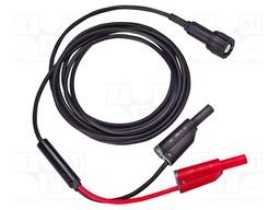 Test lead; 3A; 2x 4mm banana plug-BNC plug; insulated; Len: 2m