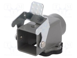 Enclosure: for HDC connectors; size 3A; with latch; straight