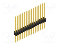 Connector: pin strips; pin header; male; PIN: 17; 1.27mm; THT; 1x17