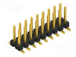Connector: pin strips; pin header; male; PIN: 18; 2.54mm; SMT; 2x9