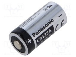 Battery: lithium; 3V; CR123A,CR17345; 1550mAh; non-rechargeable